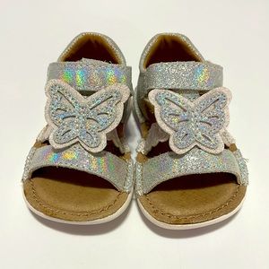Stride Rite Toddler Sandals- Silver Butterfly